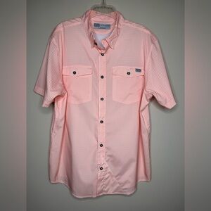 Drake Waterfowl Frat Gingham Check Button-Down Short Sleeve Shirt Size Large